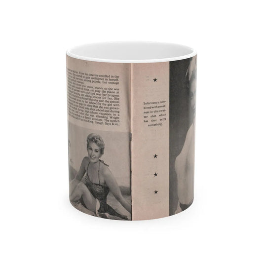 Kim Novak #145 - Scanned Mag. 66 Photos (Vintage Female Icon) White Coffee Mug-11oz-Go Mug Yourself