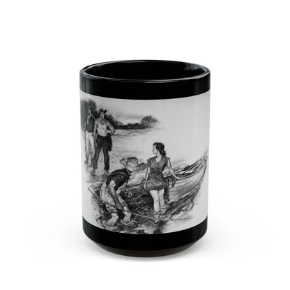 Fishing Interrupted - Black Coffee Mug-15oz-Go Mug Yourself