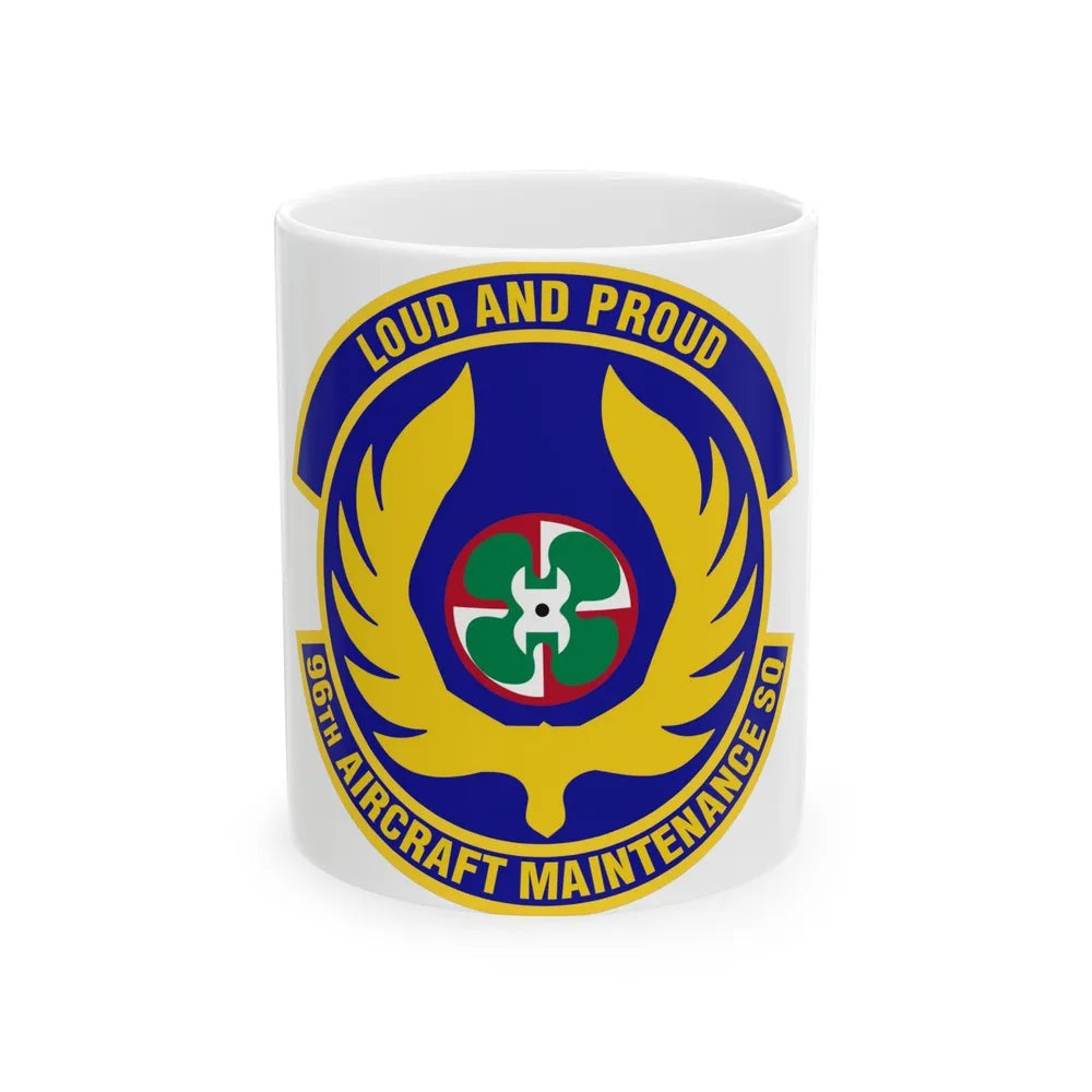 96th Aircraft Maintenance Squadron (U.S. Air Force) White Coffee Mug-11oz-Go Mug Yourself