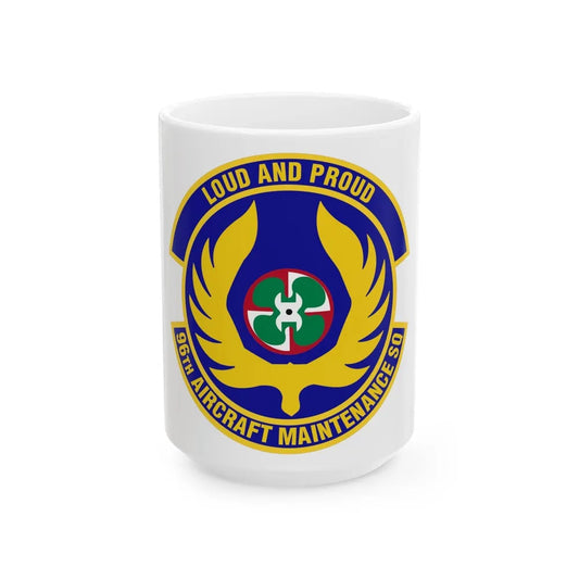 96th Aircraft Maintenance Squadron (U.S. Air Force) White Coffee Mug-15oz-Go Mug Yourself