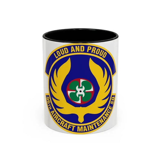 96th Aircraft Maintenance Squadron (U.S. Air Force) Accent Coffee Mug 11oz Red - Go Mug Yourself