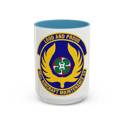 96th Aircraft Maintenance Squadron (U.S. Air Force) Accent Coffee Mug 15oz Light Blue - Go Mug Yourself