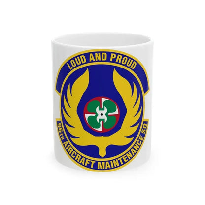 96th Aircraft Maintenance Squadron (U.S. Air Force) White Coffee Mug 11oz - Go Mug Yourself