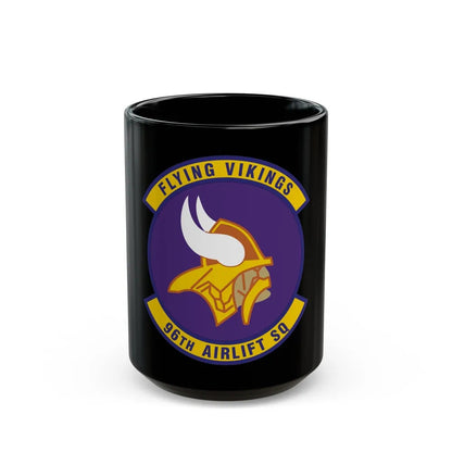 96th Airlift Squadron (U.S. Air Force) Black Coffee Mug-15oz-Go Mug Yourself