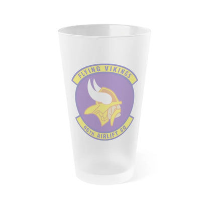 96th Airlift Squadron (U.S. Air Force) Frosted Pint Glass 16oz-Go Mug Yourself