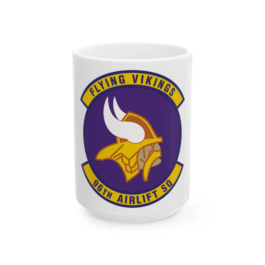 96th Airlift Squadron (U.S. Air Force) White Coffee Mug-15oz-Go Mug Yourself