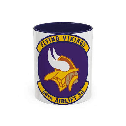 96th Airlift Squadron (U.S. Air Force) Accent Coffee Mug 11oz Navy - Go Mug Yourself