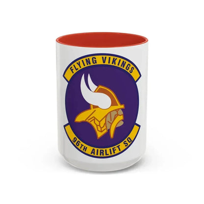 96th Airlift Squadron (U.S. Air Force) Accent Coffee Mug 15oz Red - Go Mug Yourself