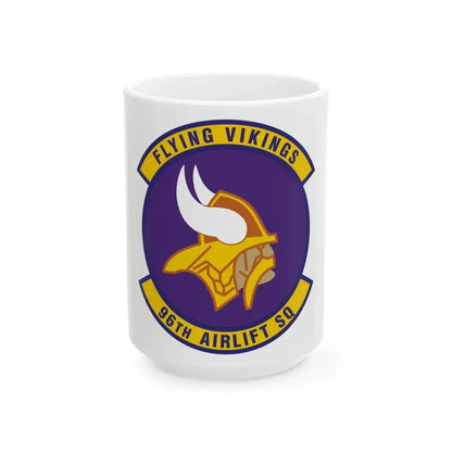 96th Airlift Squadron (U.S. Air Force) White Coffee Mug 15oz - Go Mug Yourself