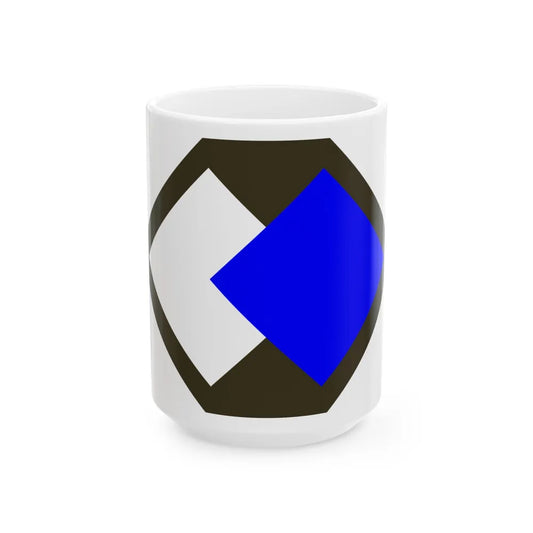 96th Infantry Division SSI (U.S. Army) White Coffee Mug-15oz-Go Mug Yourself