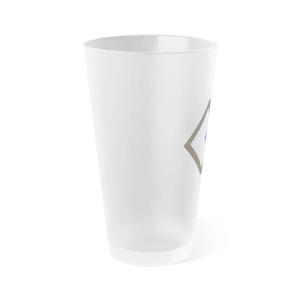 96th Infantry Division SSI (U.S. Army) Frosted Pint Glass 16oz - Go Mug Yourself