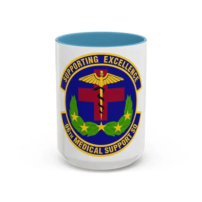 96th Medical Support Squadron (U.S. Air Force) Accent Coffee Mug 15oz Light Blue - Go Mug Yourself