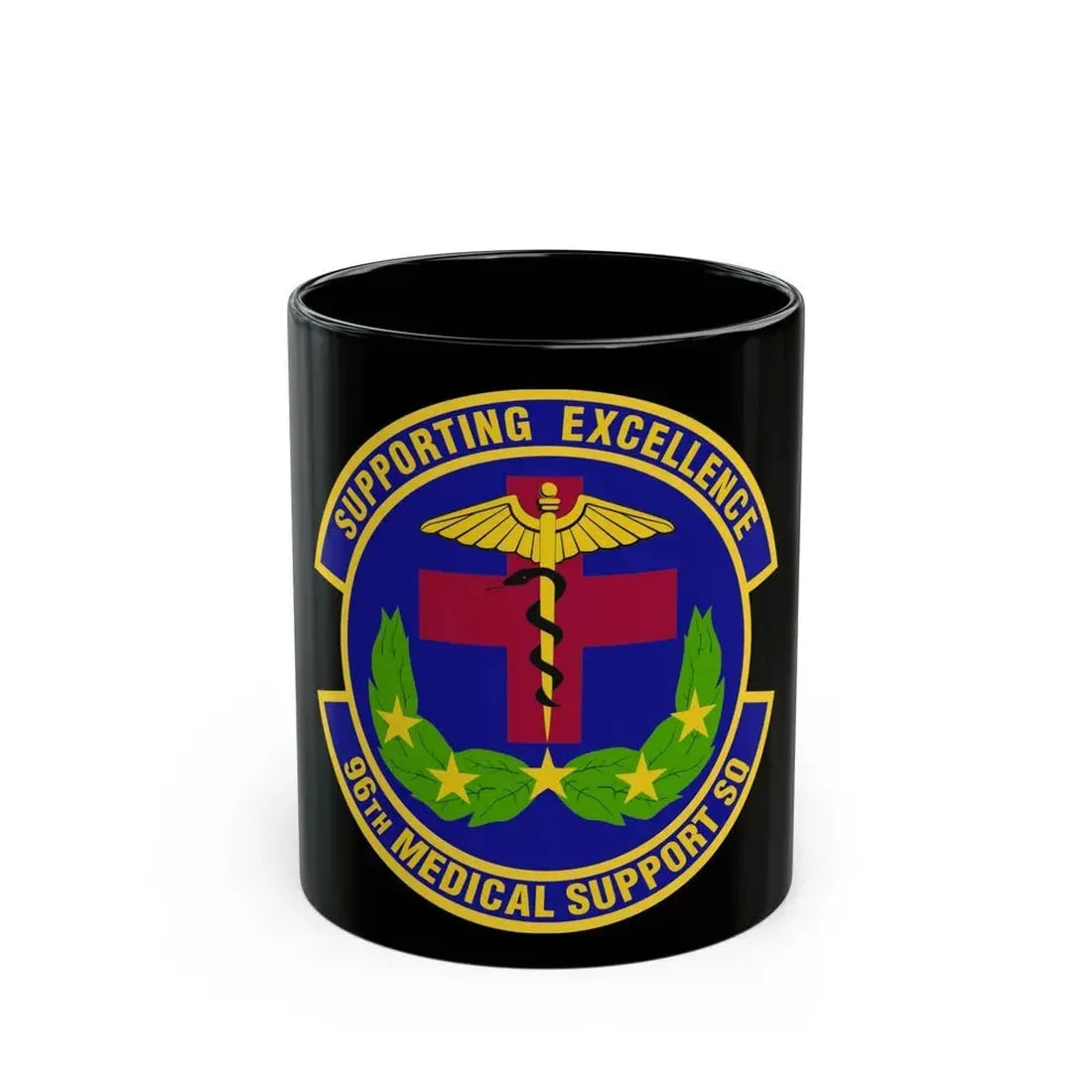 96th Medical Support Squadron (U.S. Air Force) Black Coffee Mug 11oz - Go Mug Yourself