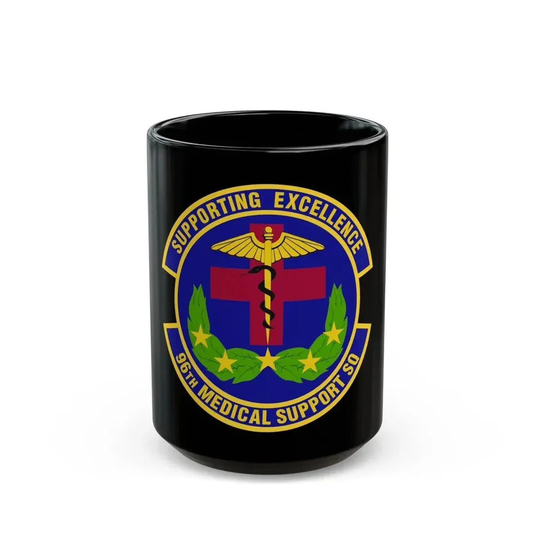 96th Medical Support Squadron (U.S. Air Force) Black Coffee Mug 15oz - Go Mug Yourself