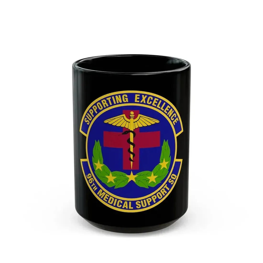96th Medical Support Squadron (U.S. Air Force) Black Coffee Mug 15oz - Go Mug Yourself