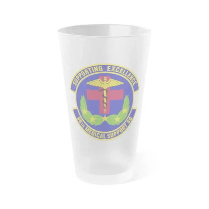96th Medical Support Squadron (U.S. Air Force) Frosted Pint Glass 16oz 16oz Frosted - Go Mug Yourself