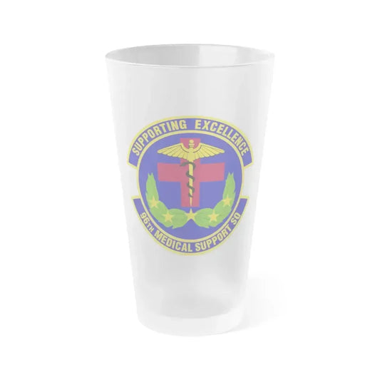 96th Medical Support Squadron (U.S. Air Force) Frosted Pint Glass 16oz 16oz Frosted - Go Mug Yourself