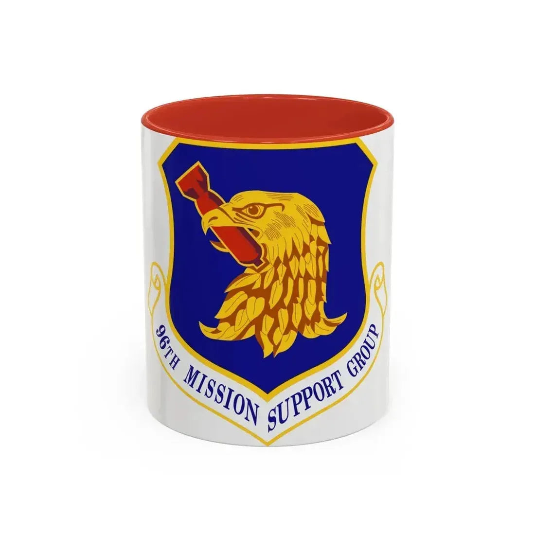 96th Mission Support Group (U.S. Air Force) Accent Coffee Mug 11oz Red - Go Mug Yourself