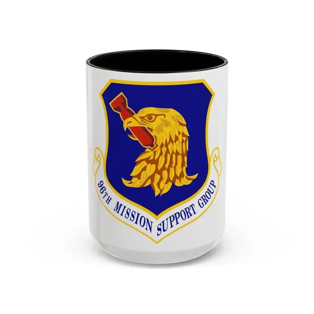 96th Mission Support Group (U.S. Air Force) Accent Coffee Mug 15oz Black - Go Mug Yourself