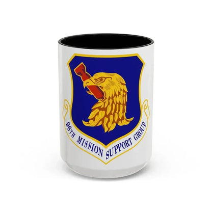 96th Mission Support Group (U.S. Air Force) Accent Coffee Mug 15oz Black - Go Mug Yourself