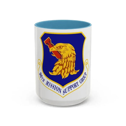 96th Mission Support Group (U.S. Air Force) Accent Coffee Mug 15oz Light Blue - Go Mug Yourself