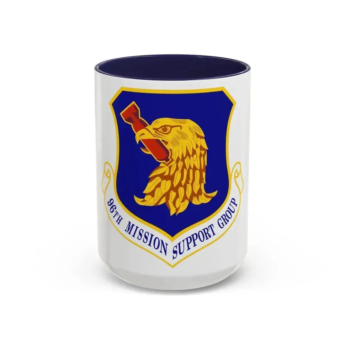 96th Mission Support Group (U.S. Air Force) Accent Coffee Mug 15oz Navy - Go Mug Yourself