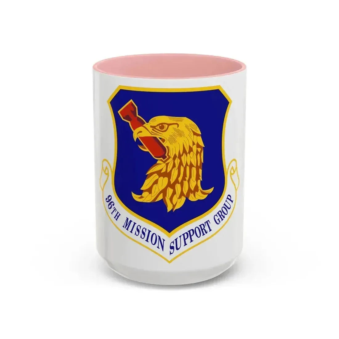 96th Mission Support Group (U.S. Air Force) Accent Coffee Mug 15oz Pink - Go Mug Yourself