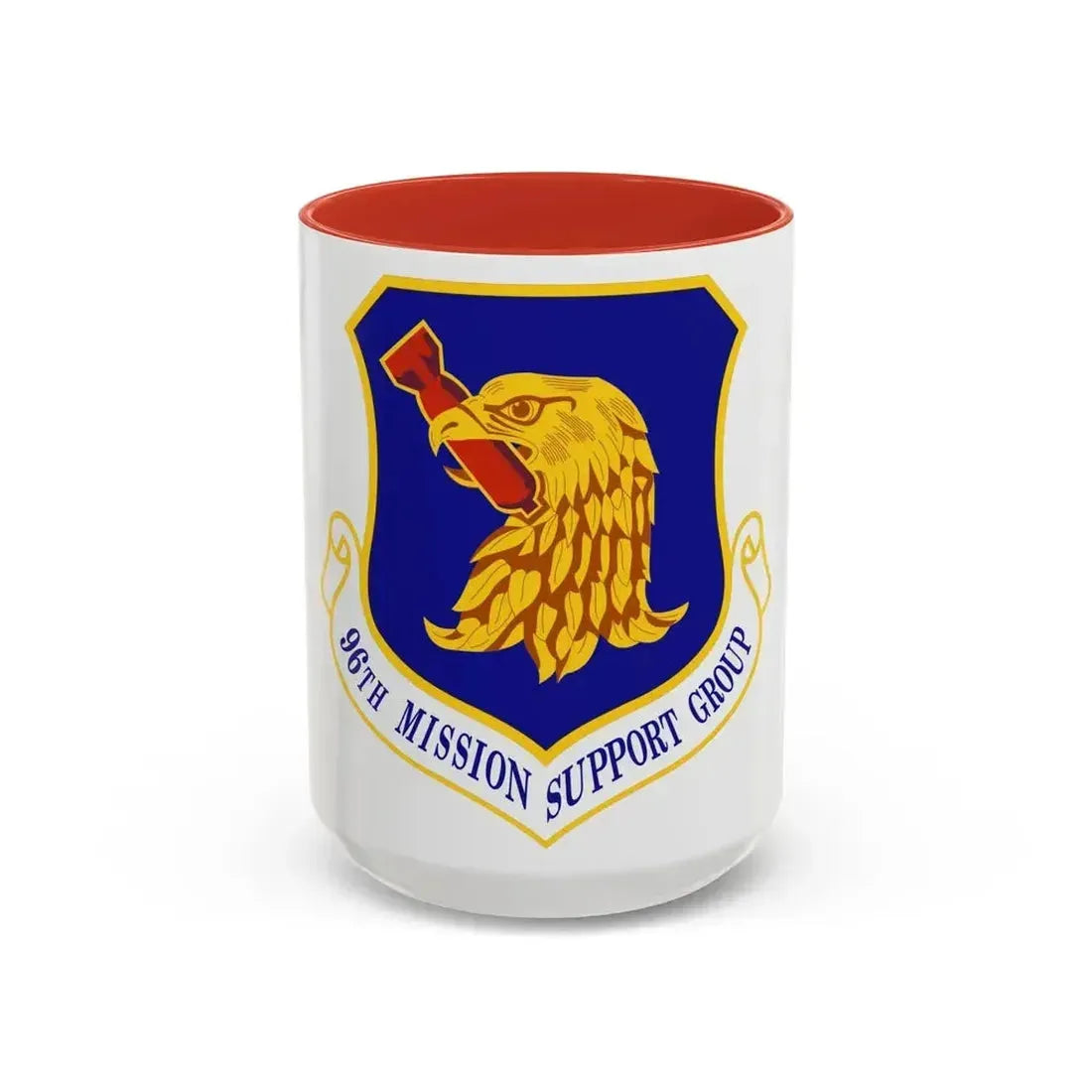 96th Mission Support Group (U.S. Air Force) Accent Coffee Mug 15oz Red - Go Mug Yourself
