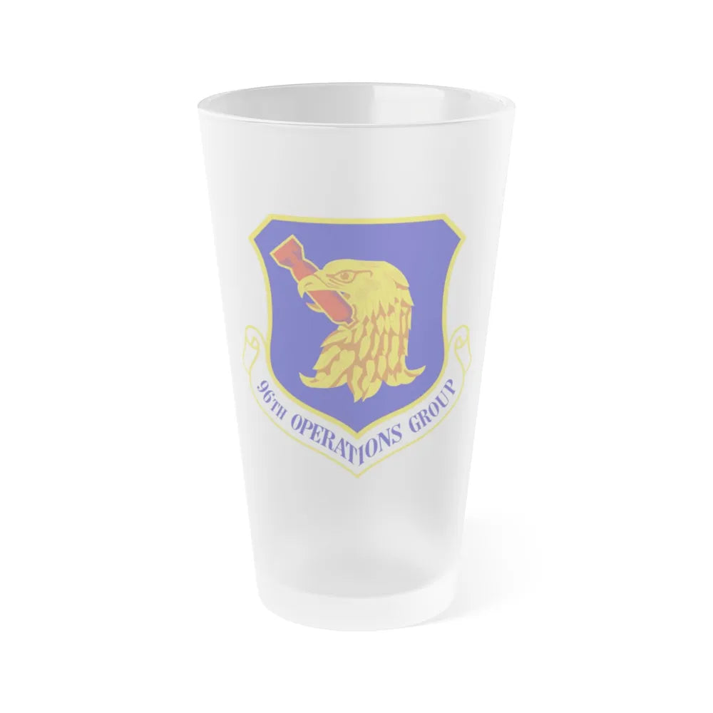 96th Operations Group (U.S. Air Force) Frosted Pint Glass 16oz-Go Mug Yourself