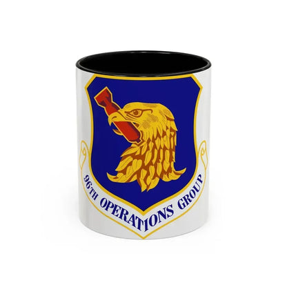 96th Operations Group (U.S. Air Force) Accent Coffee Mug 11oz Black - Go Mug Yourself