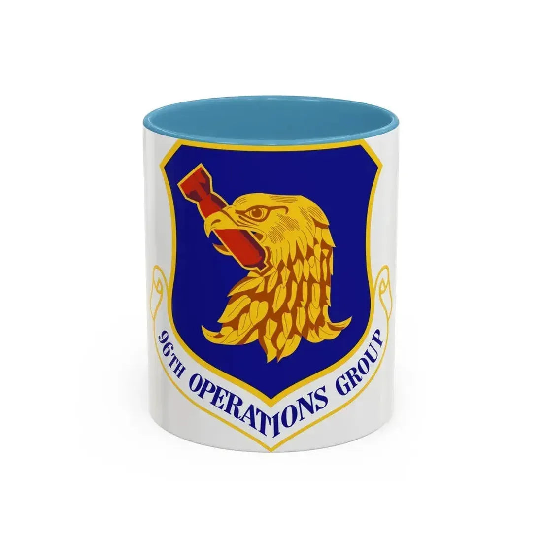 96th Operations Group (U.S. Air Force) Accent Coffee Mug 11oz Light Blue - Go Mug Yourself