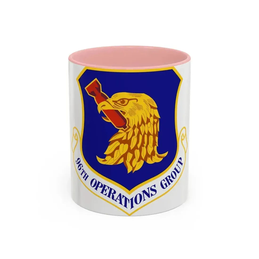 96th Operations Group (U.S. Air Force) Accent Coffee Mug 11oz Pink - Go Mug Yourself