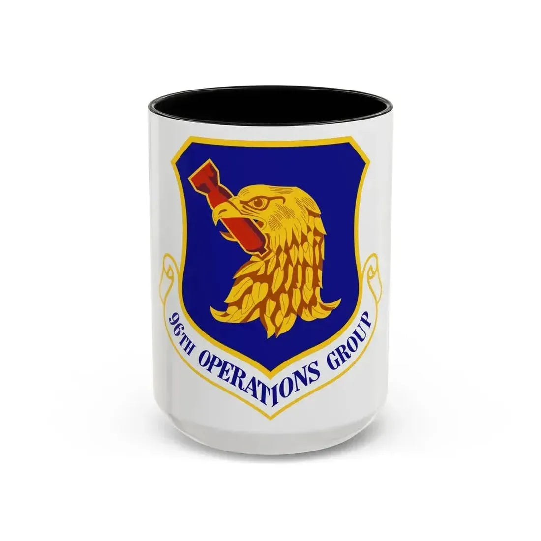 96th Operations Group (U.S. Air Force) Accent Coffee Mug 15oz Black - Go Mug Yourself