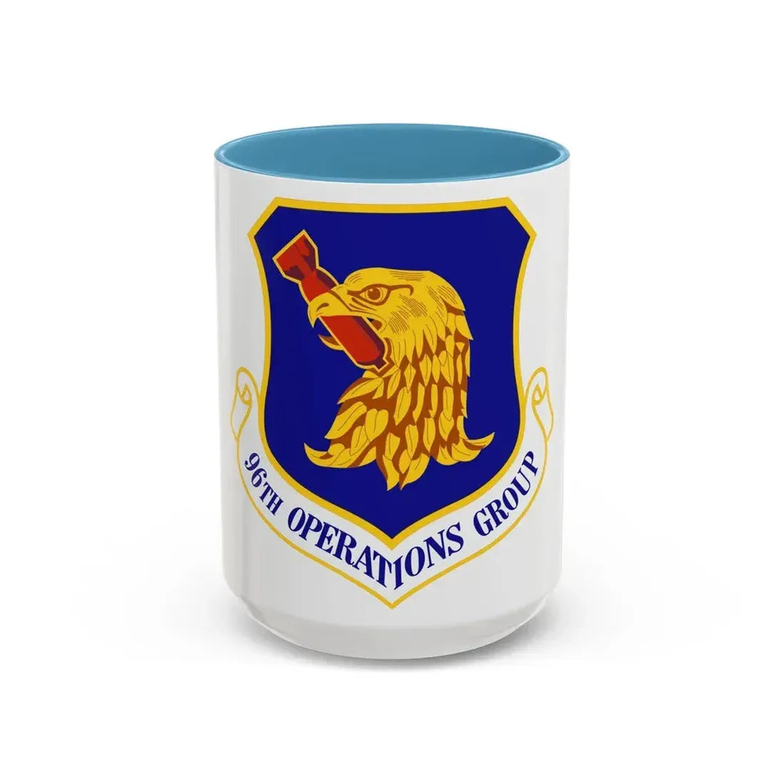 96th Operations Group (U.S. Air Force) Accent Coffee Mug 15oz Light Blue - Go Mug Yourself