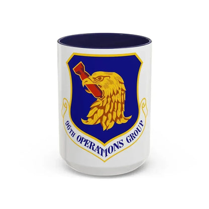 96th Operations Group (U.S. Air Force) Accent Coffee Mug 15oz Navy - Go Mug Yourself
