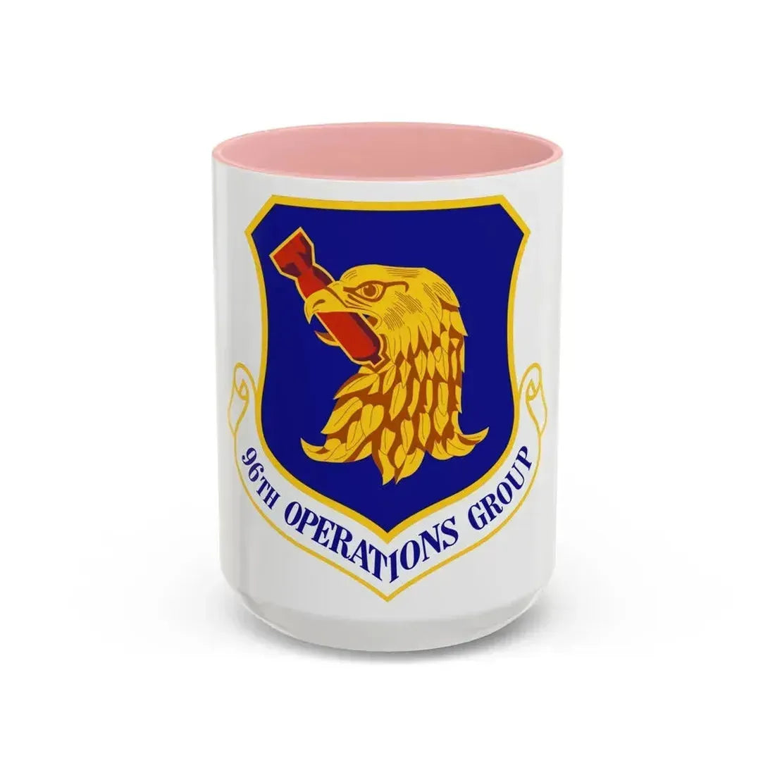 96th Operations Group (U.S. Air Force) Accent Coffee Mug 15oz Pink - Go Mug Yourself