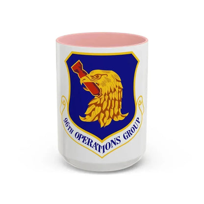 96th Operations Group (U.S. Air Force) Accent Coffee Mug 15oz Pink - Go Mug Yourself