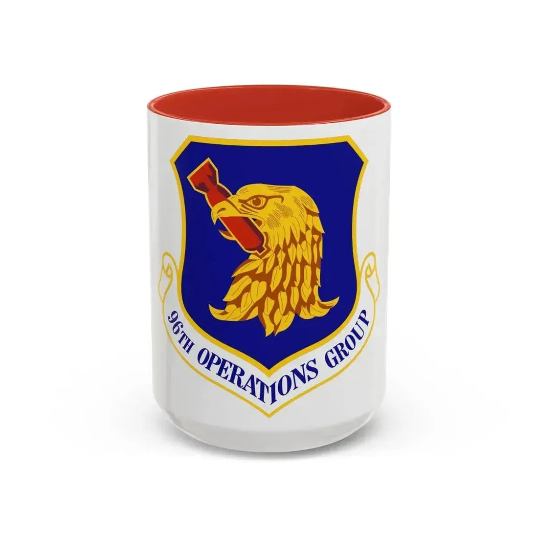 96th Operations Group (U.S. Air Force) Accent Coffee Mug 15oz Red - Go Mug Yourself