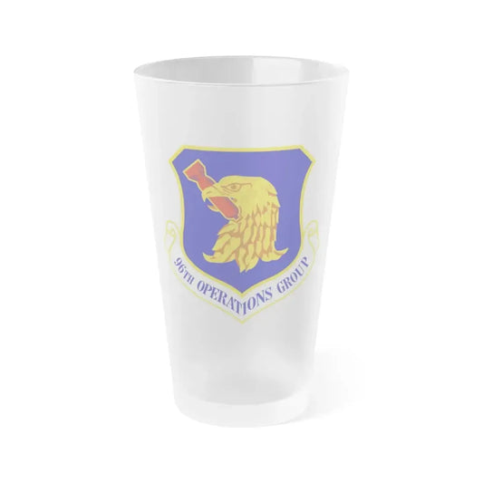 96th Operations Group (U.S. Air Force) Frosted Pint Glass 16oz Default Title - Go Mug Yourself
