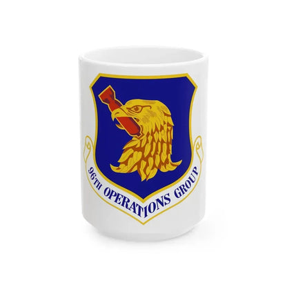 96th Operations Group (U.S. Air Force) White Coffee Mug 15oz - Go Mug Yourself