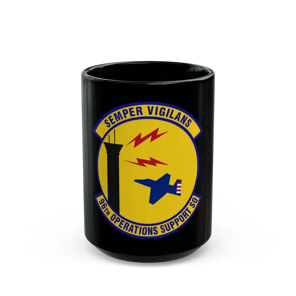 96th Operations Support Squadron (U.S. Air Force) Black Coffee Mug-15oz-Go Mug Yourself