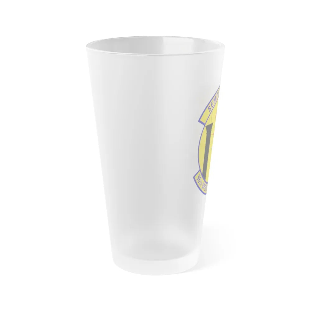 96th Operations Support Squadron (U.S. Air Force) Frosted Pint Glass 16oz-Go Mug Yourself