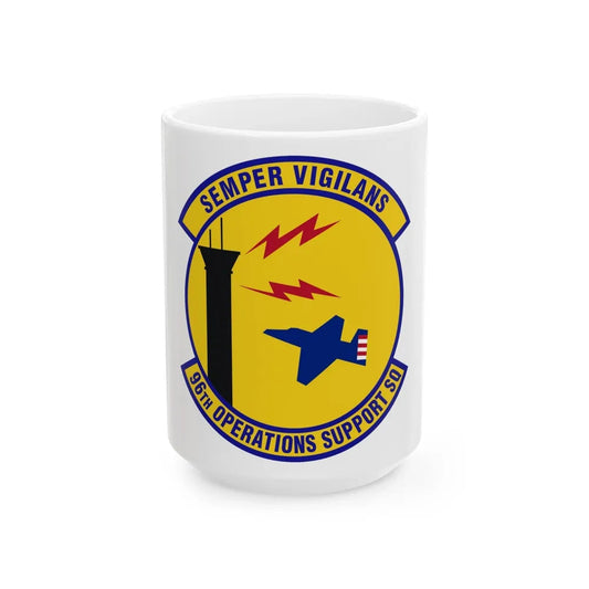 96th Operations Support Squadron (U.S. Air Force) White Coffee Mug-15oz-Go Mug Yourself