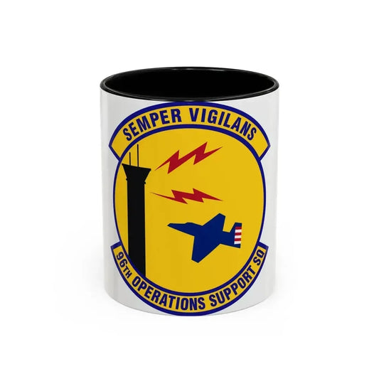 96th Operations Support Squadron (U.S. Air Force) Accent Coffee Mug 11oz Black - Go Mug Yourself