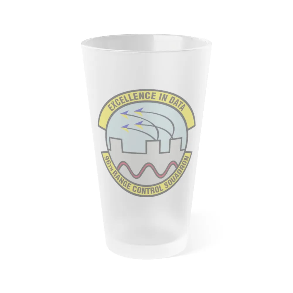 96th Range Control Squadron (U.S. Air Force) Frosted Pint Glass 16oz-16oz-Frosted-Go Mug Yourself