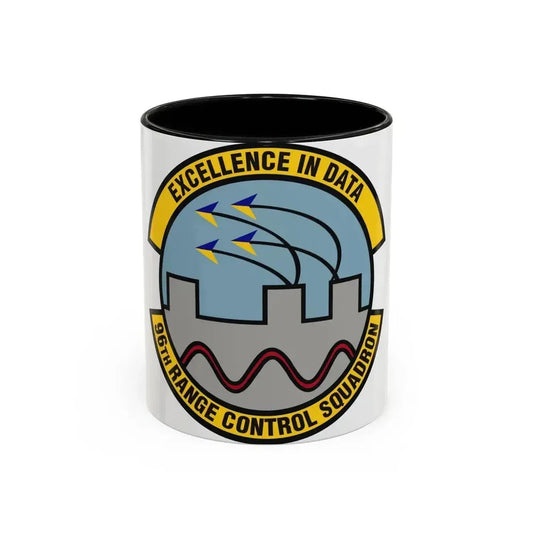 96th Range Control Squadron (U.S. Air Force) Accent Coffee Mug 11oz Black - Go Mug Yourself