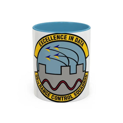 96th Range Control Squadron (U.S. Air Force) Accent Coffee Mug 11oz Light Blue - Go Mug Yourself