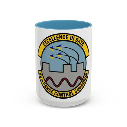 96th Range Control Squadron (U.S. Air Force) Accent Coffee Mug 15oz Light Blue - Go Mug Yourself