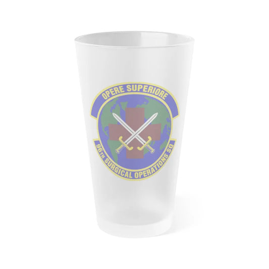 96th Surgical Operations Squadron (U.S. Air Force) Frosted Pint Glass 16oz-16oz-Frosted-Go Mug Yourself