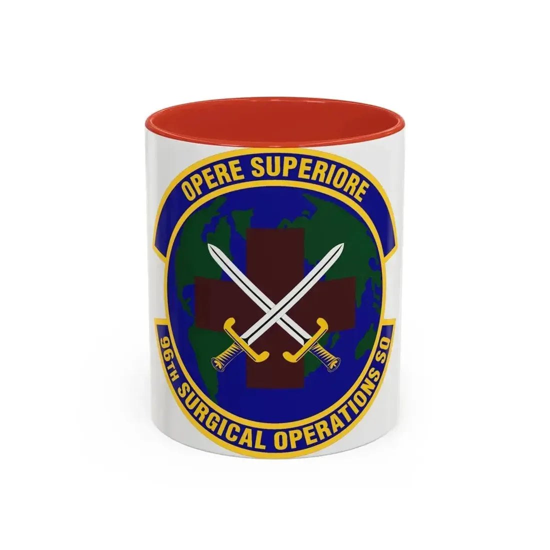 96th Surgical Operations Squadron (U.S. Air Force) Accent Coffee Mug 11oz Red - Go Mug Yourself
